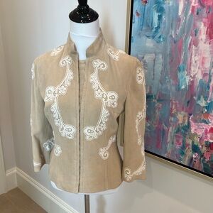 Dolce & Gabbana Tan Suede Modern Vintage Jacket